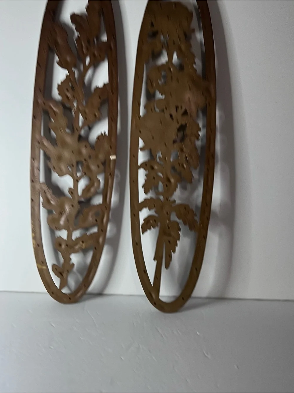 Vintage Burwood 3D Wall Art Hollywood Regency Acorns Floral 21.5" x 5.5" Read - Picture 5 of 8
